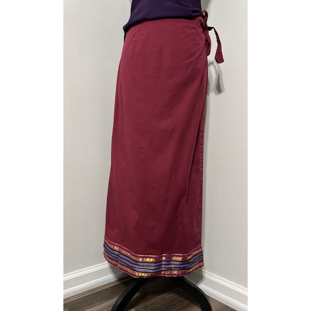 VTG 90s Spiegel Wrap Maxi Skirt Colorful Sz 12 Hippie Boho Indie Festival - Picture 2 of 12